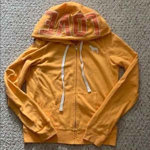 PINK Victoria’s Secret- zip up hoodie Large
